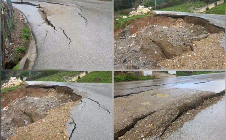  صور/عين دراهم..انزلاق أرضي بمنطقة الشحارير